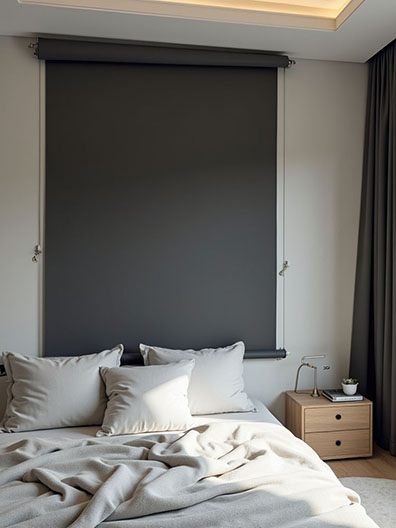 Cortina Roller Blackout desplegada - miniatura 2