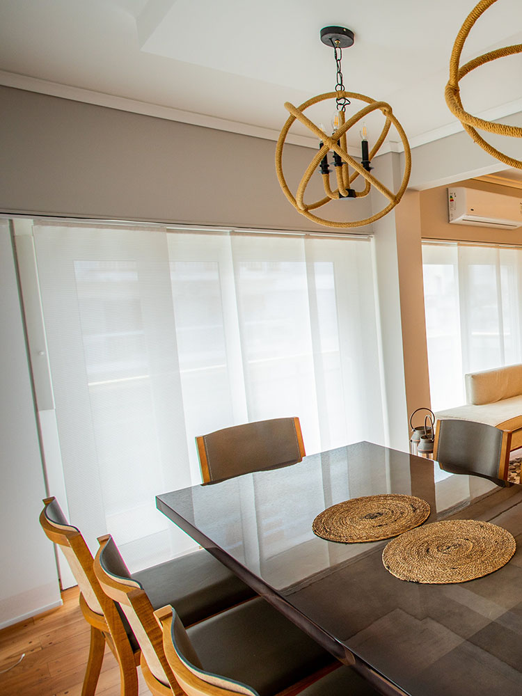 Cortina de Paneles Orientales detalle